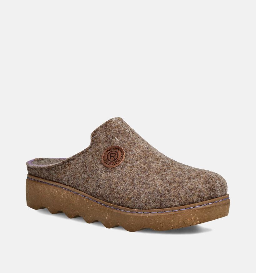 Rohde Foggia Taupe Open Pantoffels voor dames (379796) - geschikt voor steunzolen