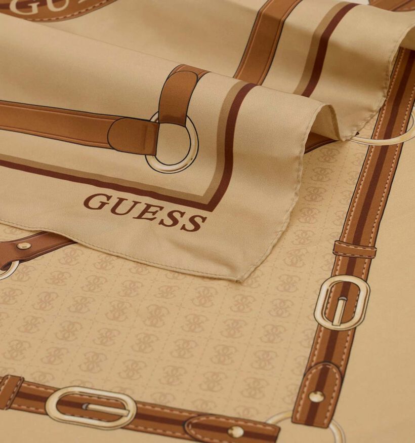 Guess 4G geprinte Kefiah Ch&acirc;le en Taupe pour femmes (381068)