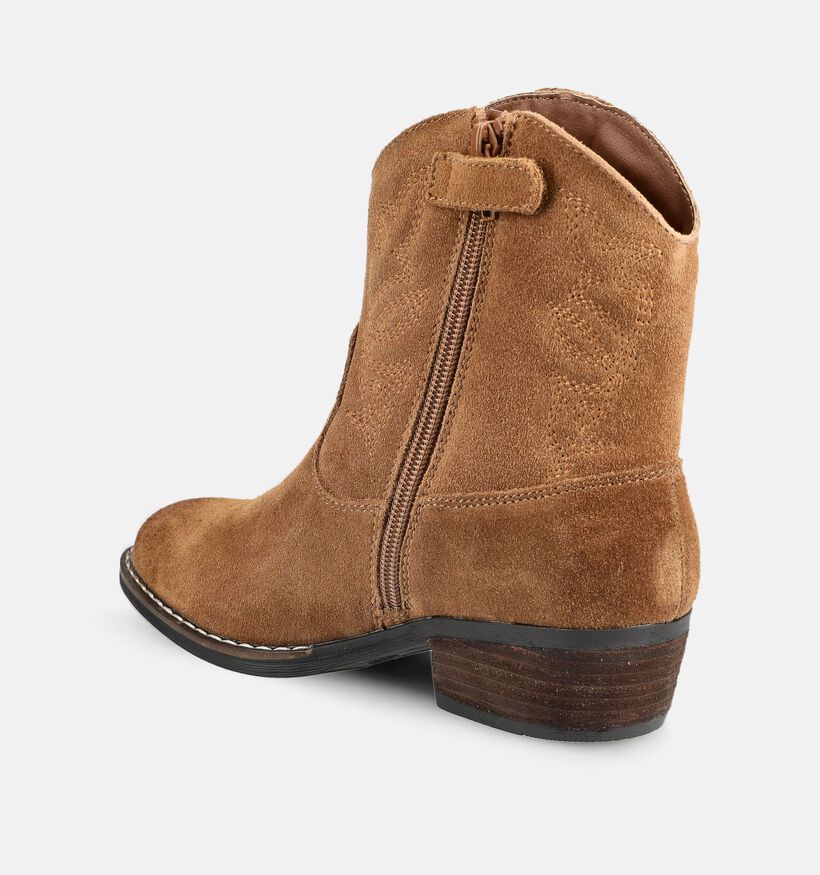 Milo & Mila Bottes de cowboy en Cognac pour filles (379101)