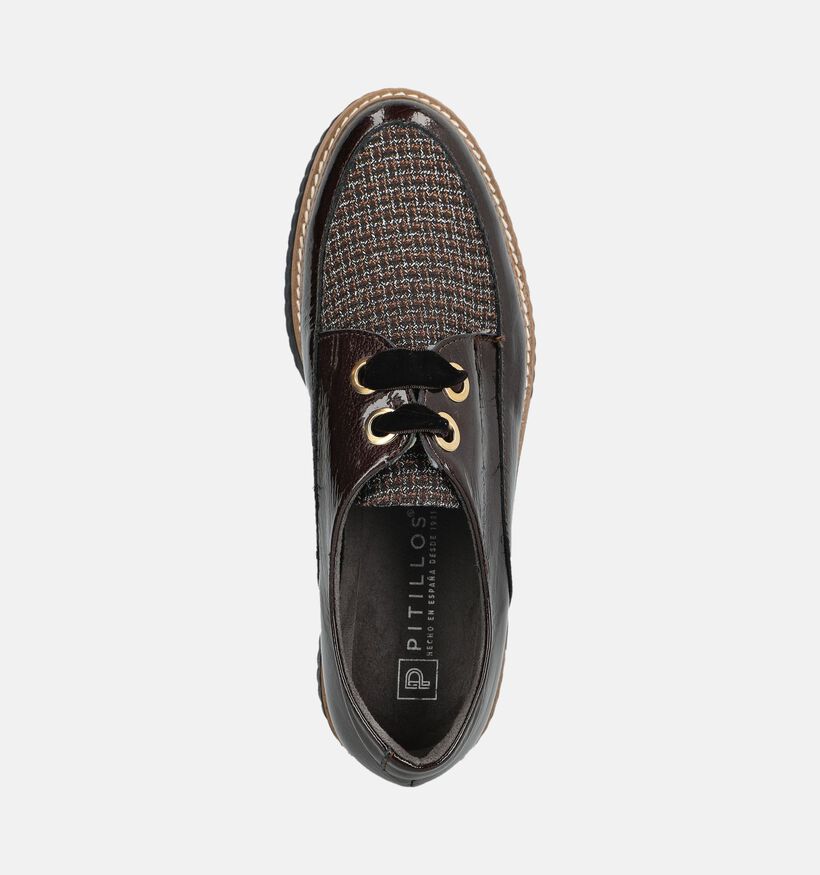 Pitillos Donkerbruine Veterschoenen voor dames (379730) - geschikt voor steunzolen