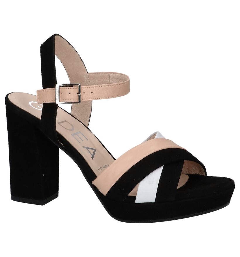 Gadea Zwarte Sandalen met Plateauzool, , pdp