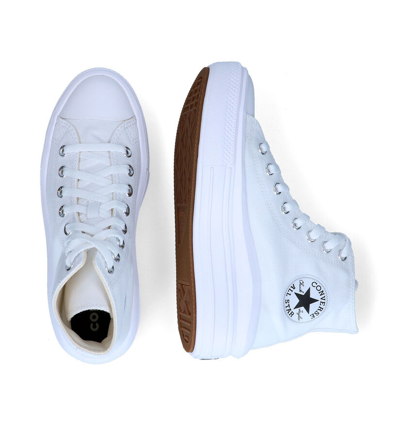 Converse Chuck Taylor AS Move High Baskets en Blanc pour femmes (317107) - pour semelles orthopédiques