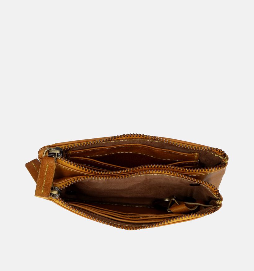 Label M Porte-monnaies zippé en Cognac pour femmes (365817)