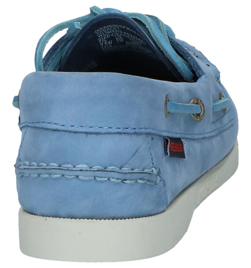 Blauw/Roze Bootschoenen Sebago Dockside in nubuck (213463)