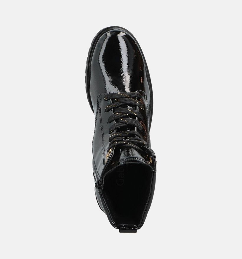 Comfort Boots à lacets en Noir pour femmes (360283) - pour semelles orthopédiques
