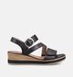 Remonte Zwarte Sandalen met Sleehak voor dames (370459)