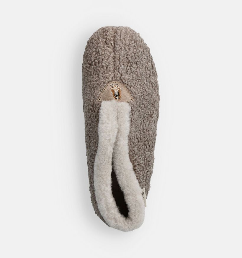 Hush Puppies Orge Pantoufles ferm&eacute;es en Taupe pour femmes (377680)