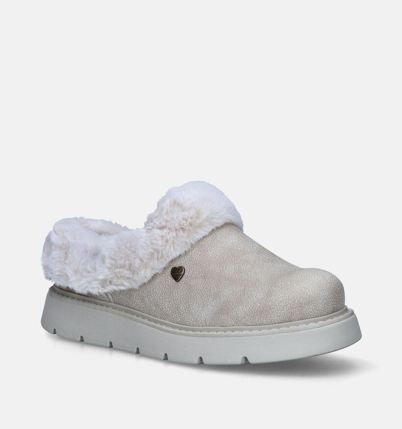Skechers Bobs Keepsakes Lite Cozy Blend Beige Pantoffels voor dames (345174)