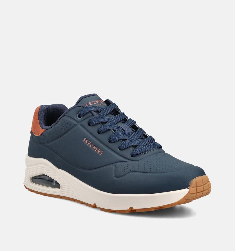 Skechers Uno Suited On Air Blauwe Sneakers voor heren (366489) - geschikt voor steunzolen