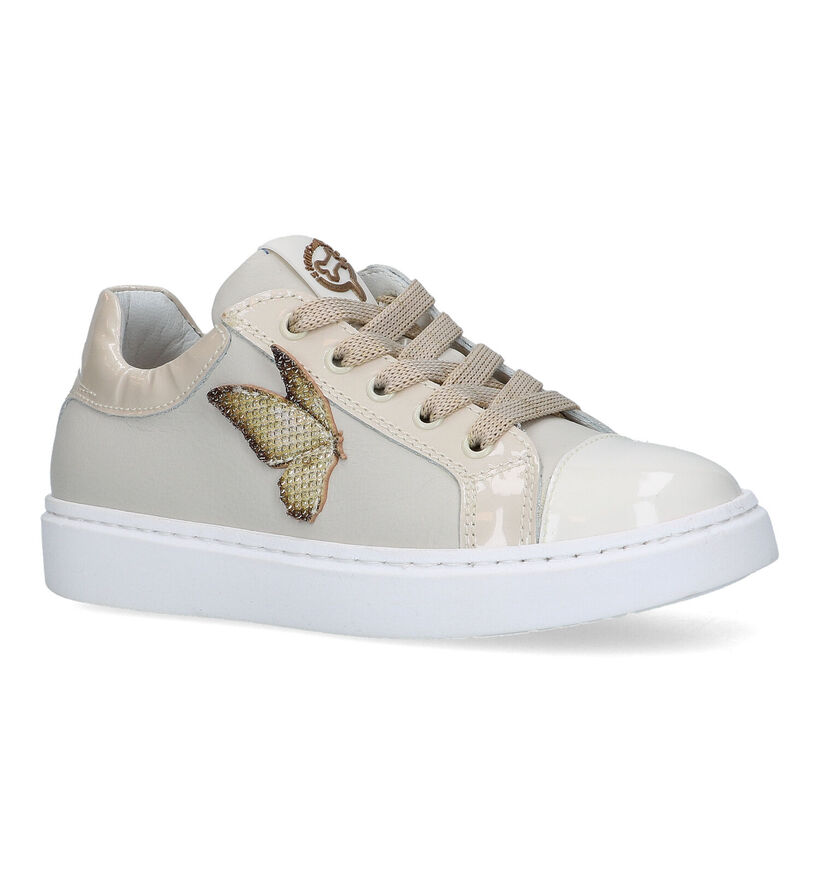 STONES and BONES Dalve Beige Sneakers voor meisjes (325910) - geschikt voor steunzolen