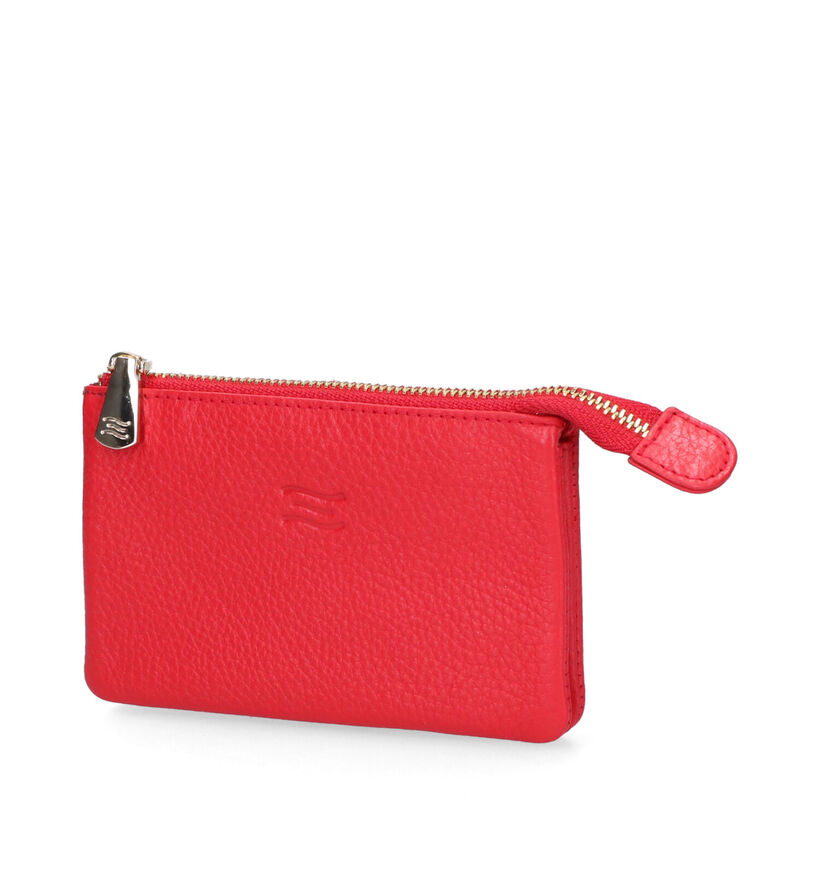 Crinkles Porte-monnaie zippé en Noir en cuir (321310)