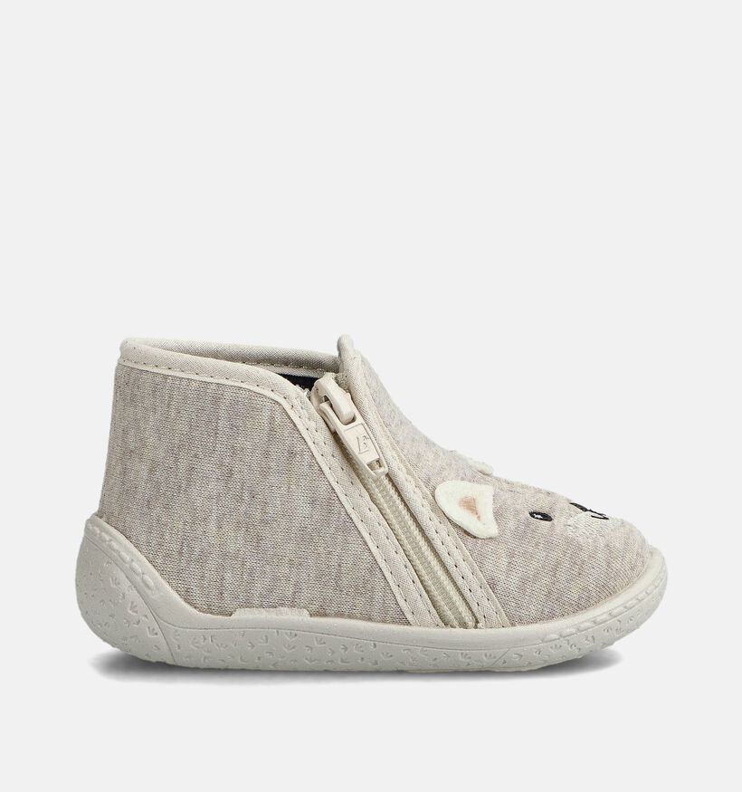Milo & Mila Lichtgrijze Pantoffels voor meisjes, jongens (364857) - geschikt voor steunzolen