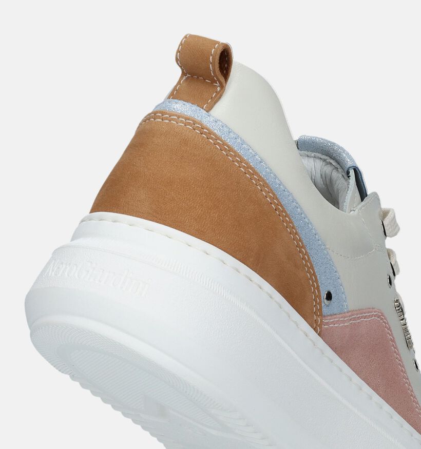 NeroGiardini Ecru Sneakers voor dames (337171) - geschikt voor steunzolen