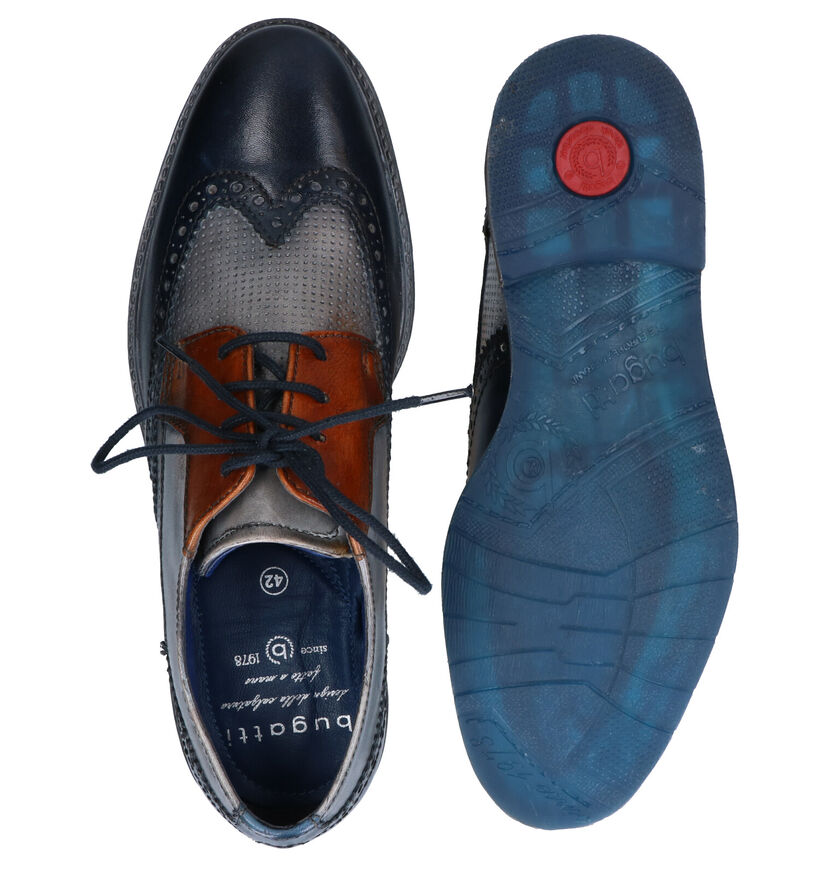 Bugatti Chaussures habill&eacute;es en Bleu en cuir (293628)