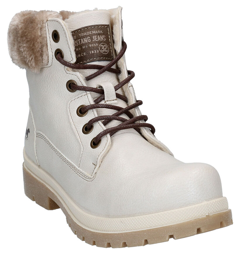 Mustang Ecru Boots in kunstleer (280993)