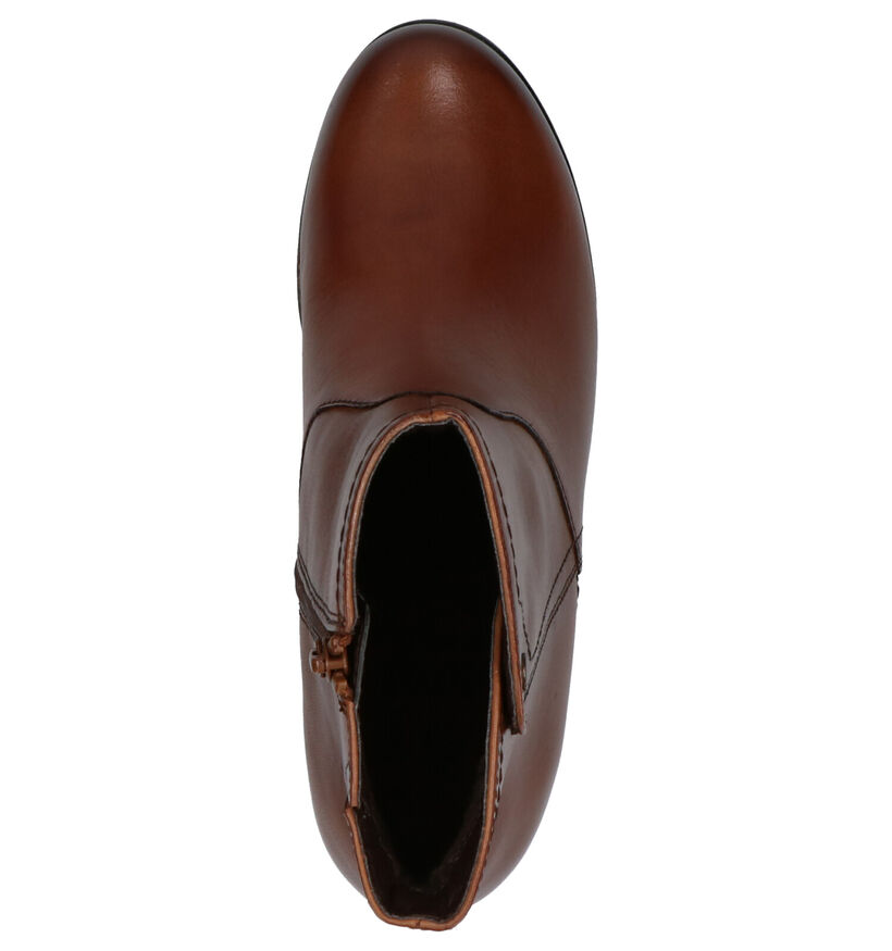 Jana Cognac Enkellaarzen in leer (257523)