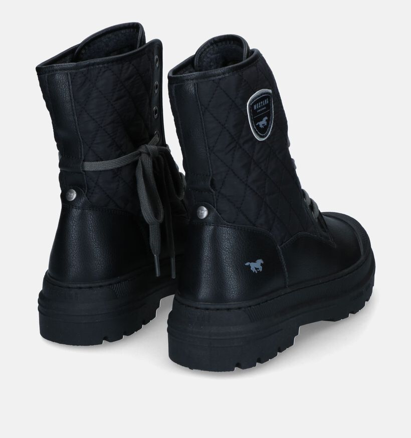 Mustang Boots à lacets en Noir pour femmes (316072)