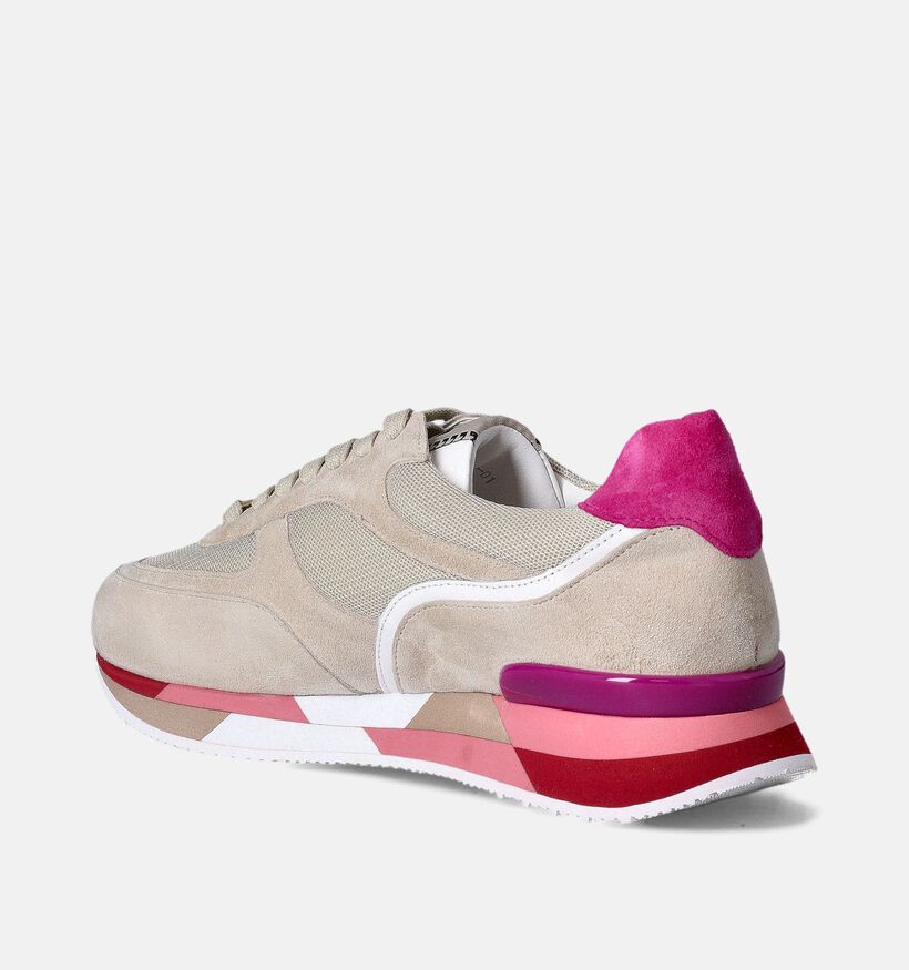 Nathan-Baume Beige Sneakers voor dames (356274) - geschikt voor steunzolen