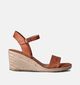 Tamaris Sandales compensées en Camel pour femmes (365921)