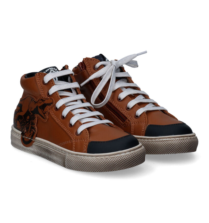 STONES and BONES Dinot Chaussures Hautes en Cognac pour garçons (313857)