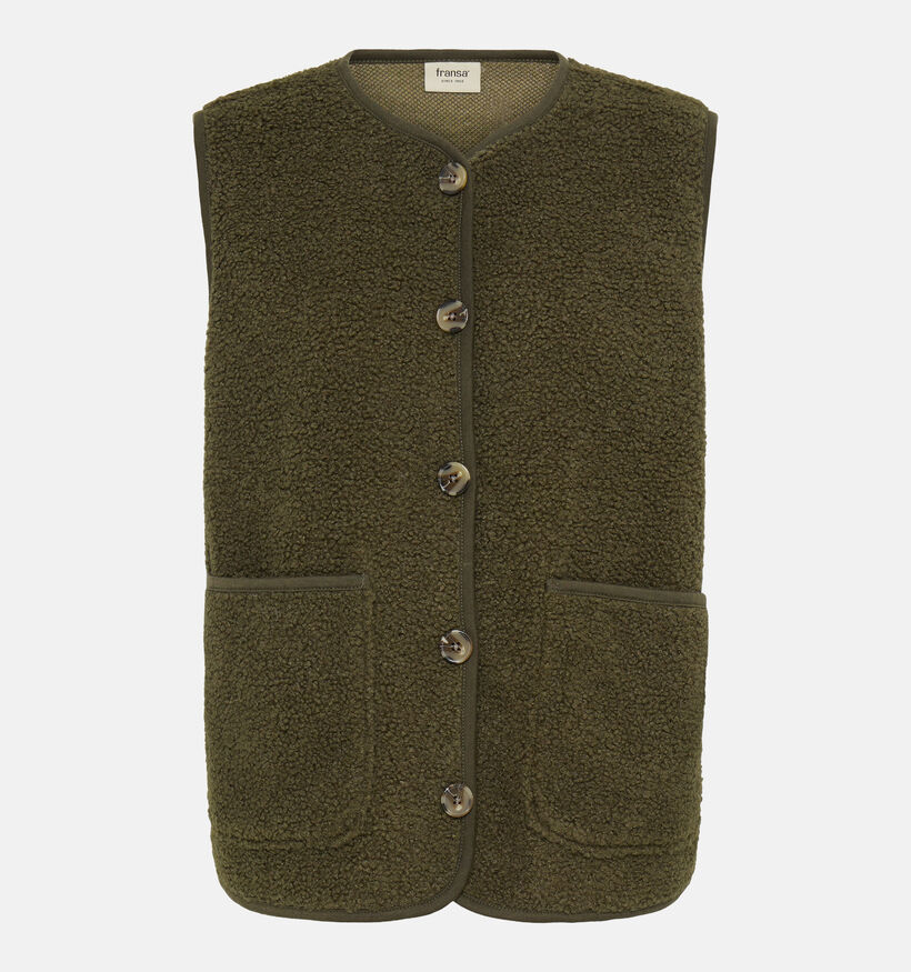 Fransa Tenya Gilets en Vert kaki pour femmes (379942)