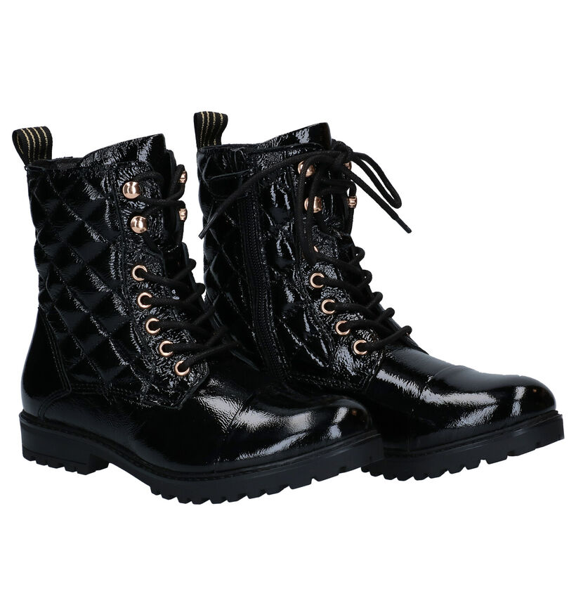 Milo & Mila Dublino Zwarte Boots in leer (296302)