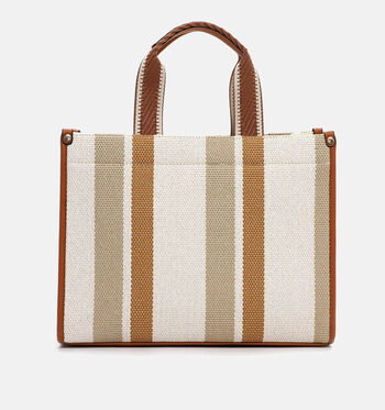 Emily & Noah Shoppers Zwart/Oranje/Beige