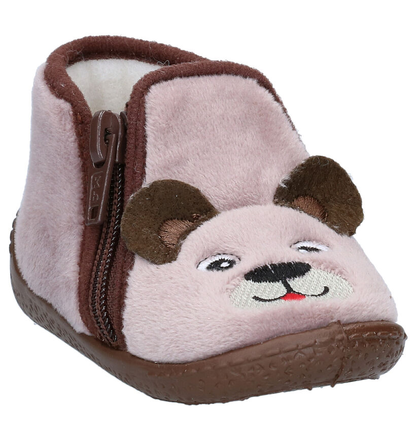 Milo & Mila Pantoufles fermées en Bleu clair en textile (281575)