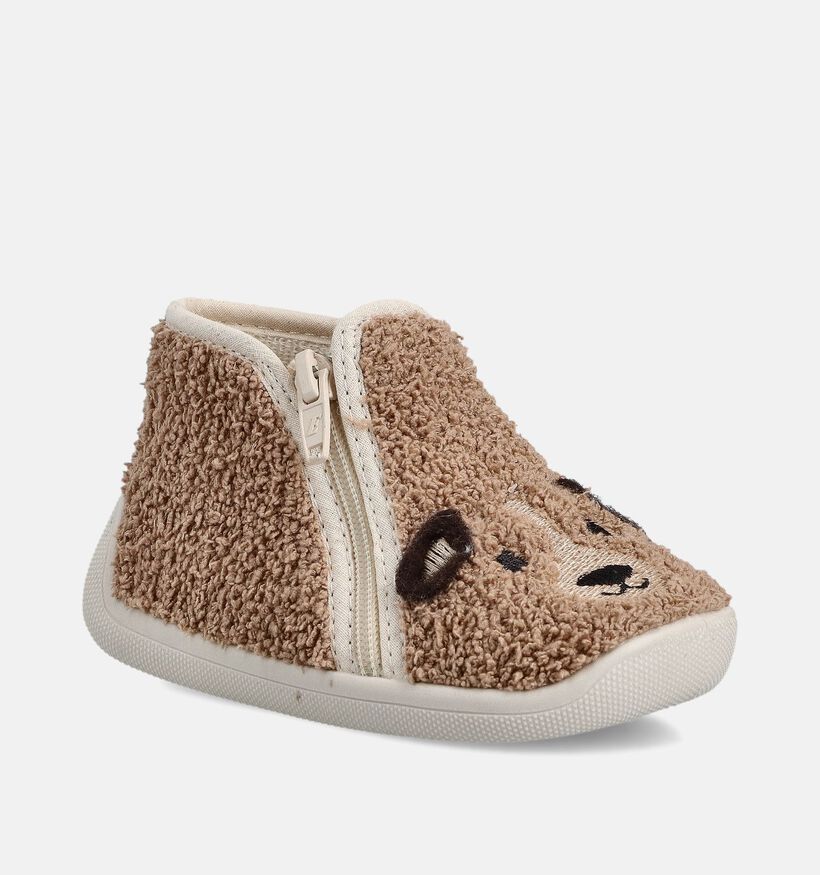 Milo & Mila Puppy Bruine Pantoffels Teddy voor meisjes (374939) - geschikt voor steunzolen