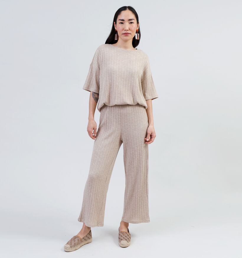 Pieces Lena T-shirt oversized en Beige pour femmes (342016)