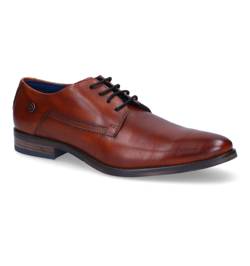 Bugatti Lair Chaussures habillées en Cognac pour hommes (311142)