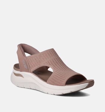Skechers Arch Fit Sandalen Taupe