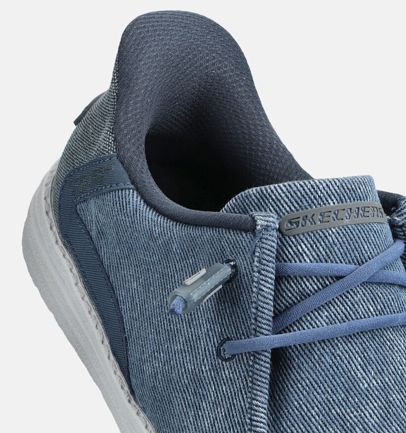 Skechers Melson Coronado Blauwe Moc Toe Veterschoenen voor heren (371050)