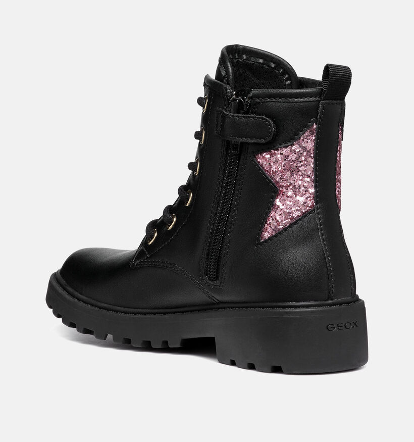 Geox Casey Bottines en Noir pour filles (344550) - pour semelles orthopédiques