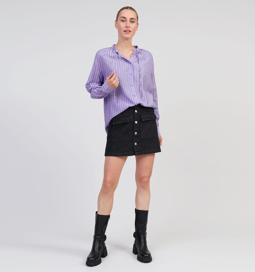 Expresso Lila Gestreepte Blouse voor dames (351044)