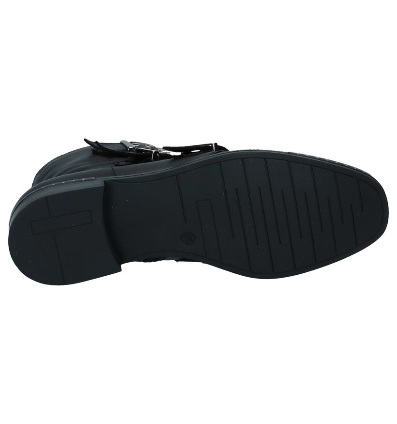 Zwarte Stoere Boots met Gesp/Rits Via Limone in leer (226208)