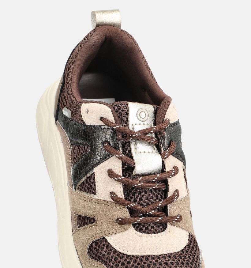 Posh by Poelman Taupe Sneakers voor dames (378629) - geschikt voor steunzolen
