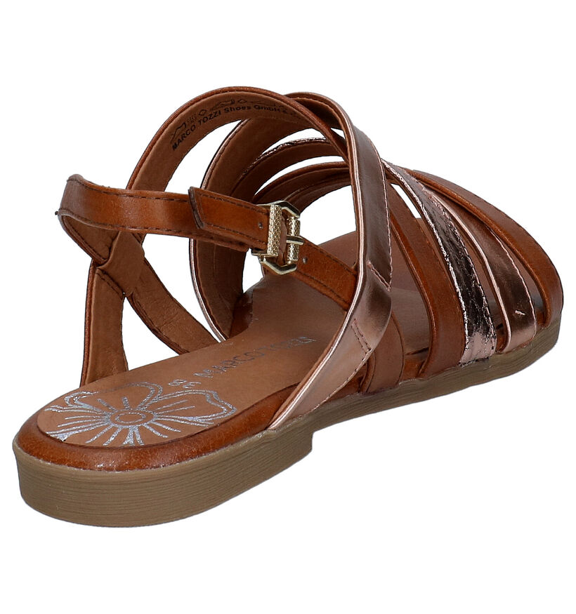 Marco Tozzi Cognac Sandalen in kunstleer (270668)