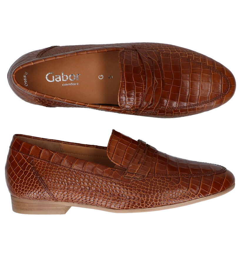 Gabor OptiFit Cognac Loafers in leer (282294)