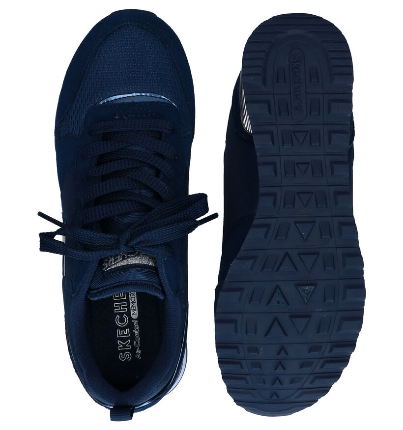 Skechers Gold'n Gurl Baskets en Bleu en daim (293947)