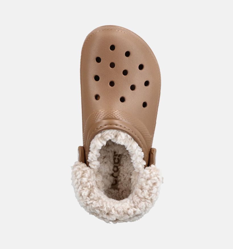 Crocs Classic Fleece Nu-pieds en Marron pour femmes (381334)