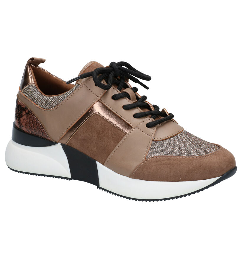 La Strada Chaussures à lacets en Taupe en simili cuir (278698)