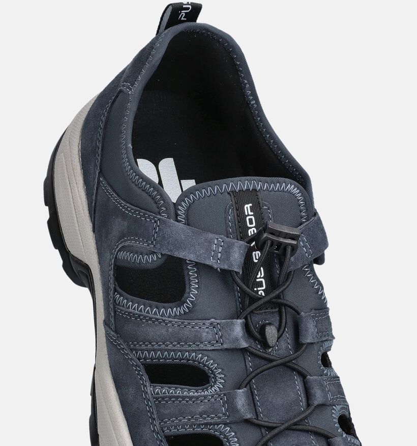 Pius Gabor Sandales en Bleu fonc&eacute; pour hommes (370319) - pour semelles orthop&eacute;diques