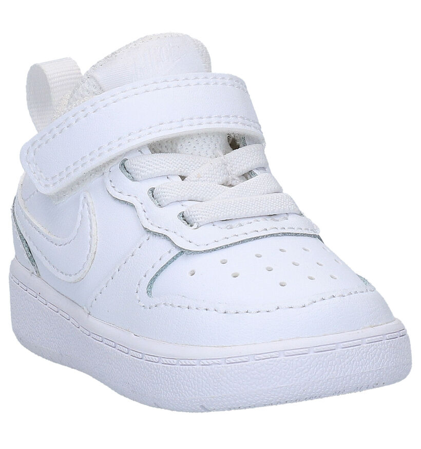 Nike Court Borough Witte Sneakers voor jongens, meisjes (322316)