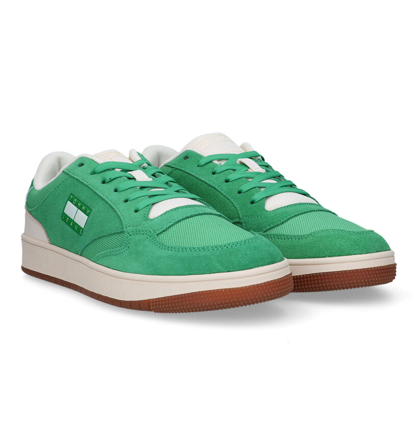 Tommy Hilfiger Tommy Jeans Groene Sneakers in stof (321220)