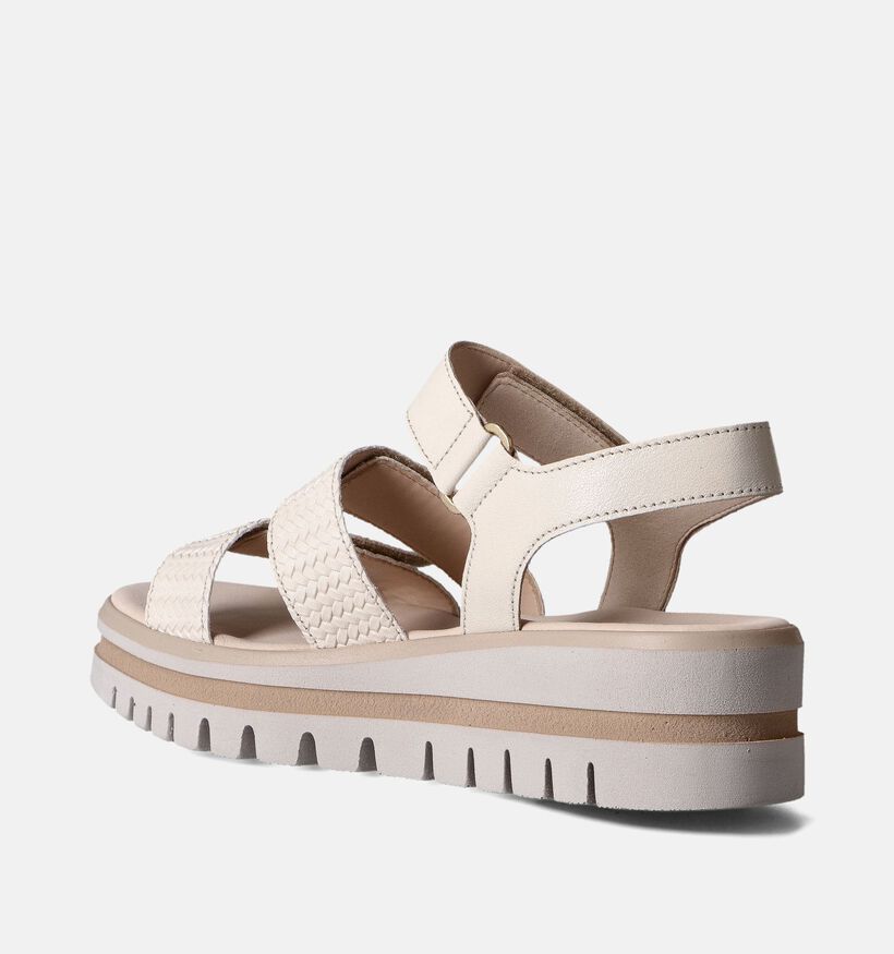 Gabor Best Fitting Sandales avec talon compensé en Blanc pour femmes (355087)