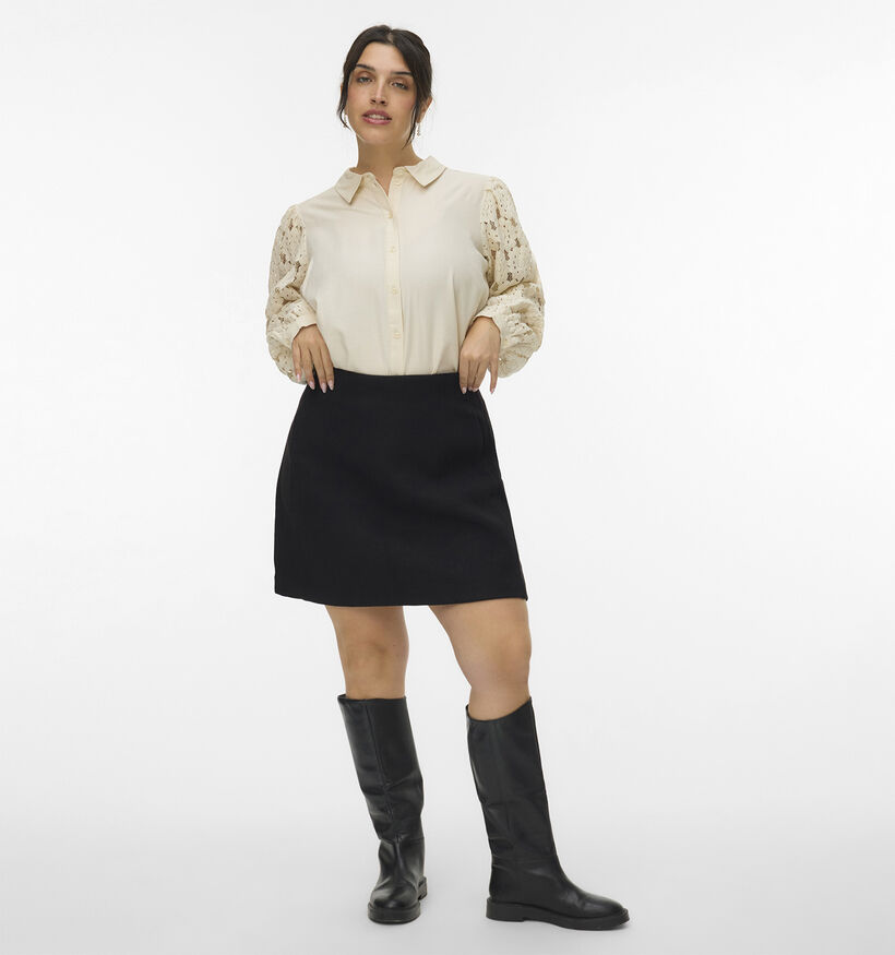 Vero Moda Curve Fortune Allison Zwarte Mini Rok voor dames (378115)