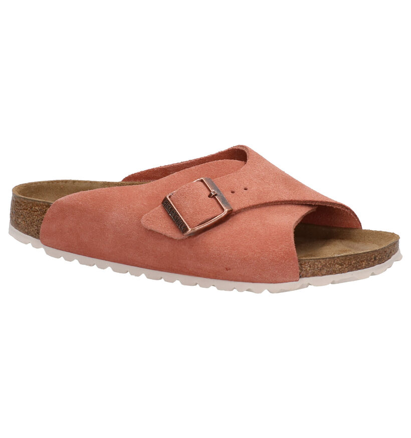 Birkenstock Arosa Oranje Slippers in daim (271240)