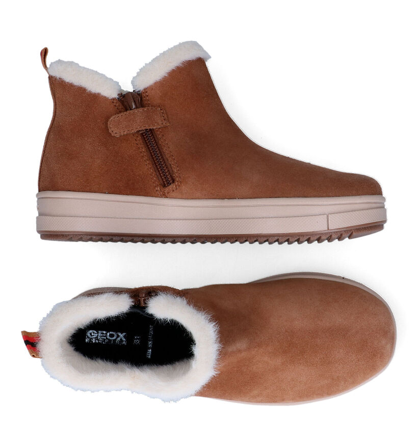 Geox Rebecca Bottines en Naturel en daim (317657)