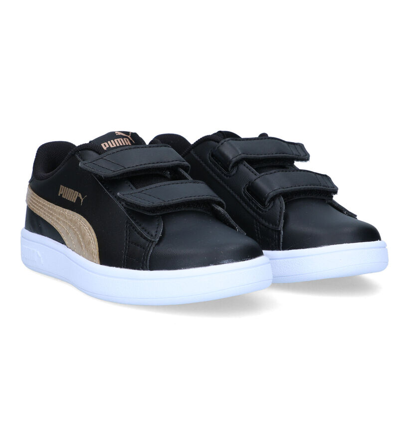 Puma Smash v2 Metallics Baskets en Noir en simili cuir (318765)
